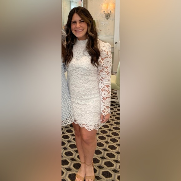 Likely - Cupani White Lace Dress - Size 8 - Picture 4 of 4